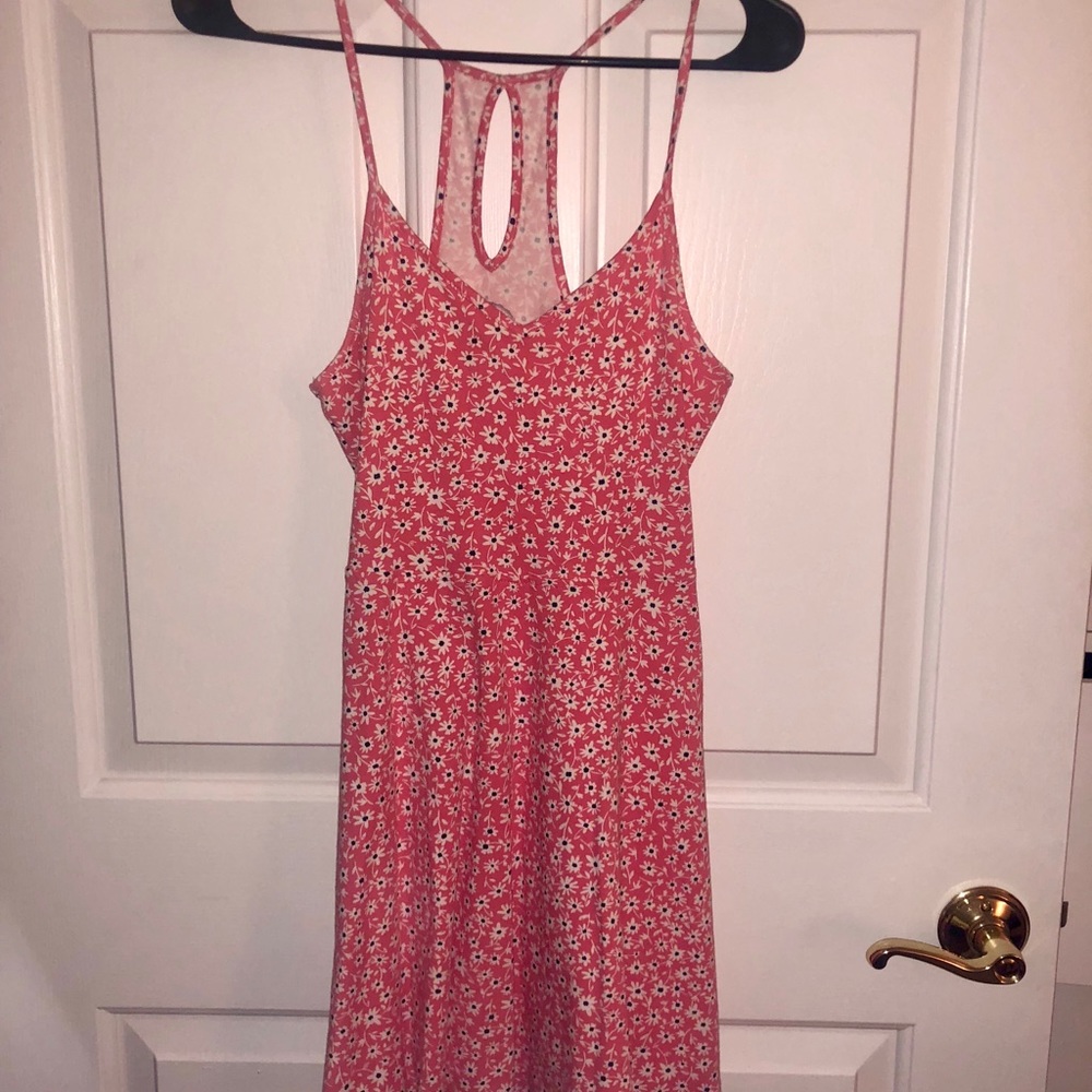 Pink cotton floral dress